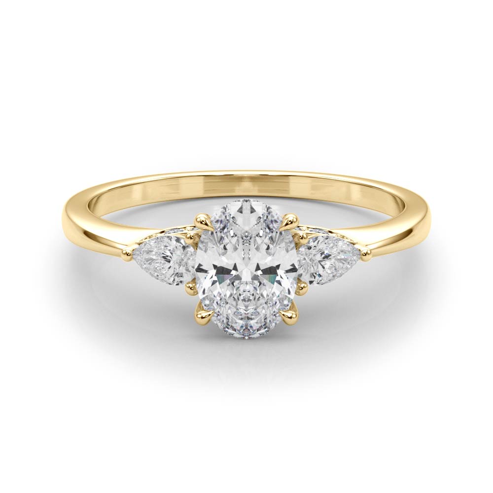 Oval Pear Shape Diamond Engagement Ring · 0.67 ct tw