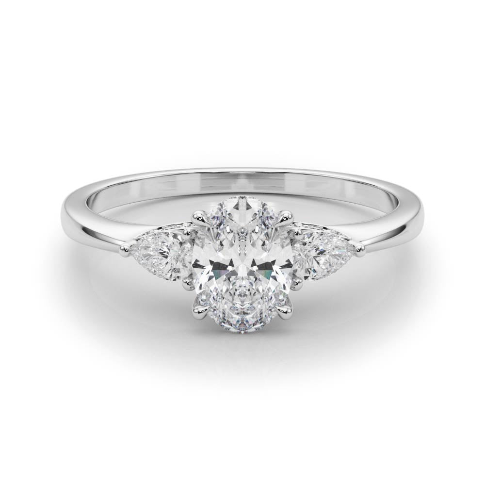 Oval Pear Shape Diamond Engagement Ring · 0.29 ct tw