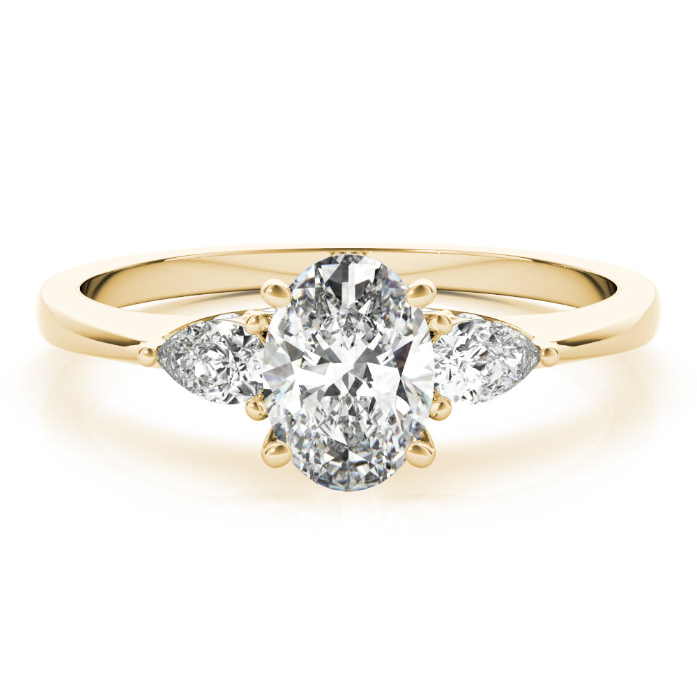 Oval Pear Shape Diamond Engagement Ring · 0.29 ct tw