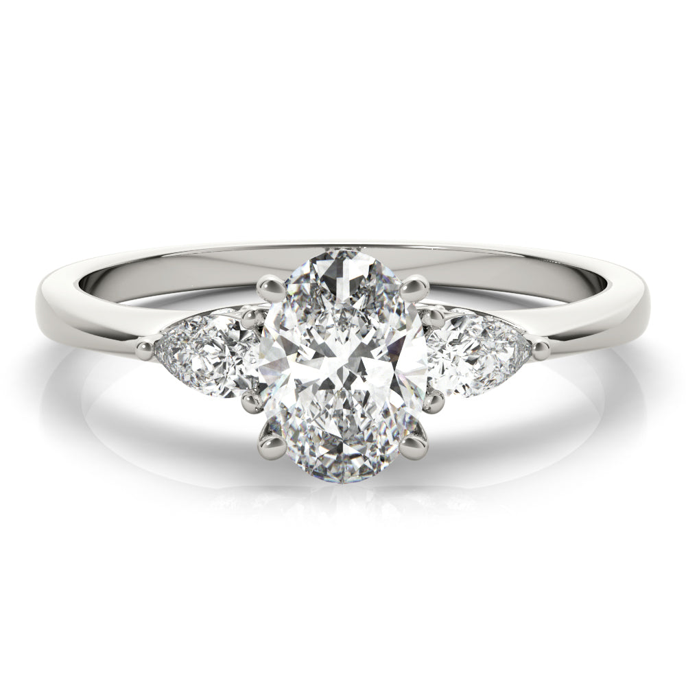 Oval Pear Shape Diamond Engagement Ring · 0.29 ct tw
