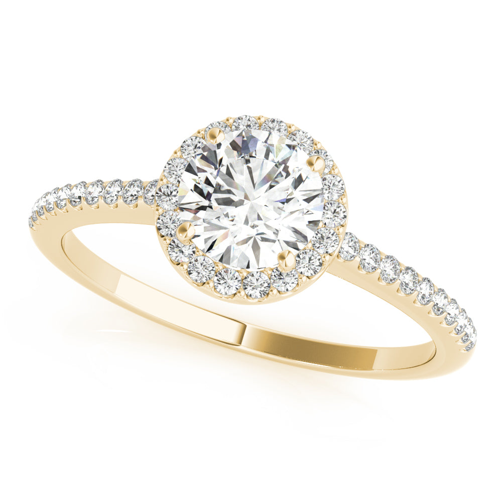 Round Halo Diamond Ring · 0.68 ct tw