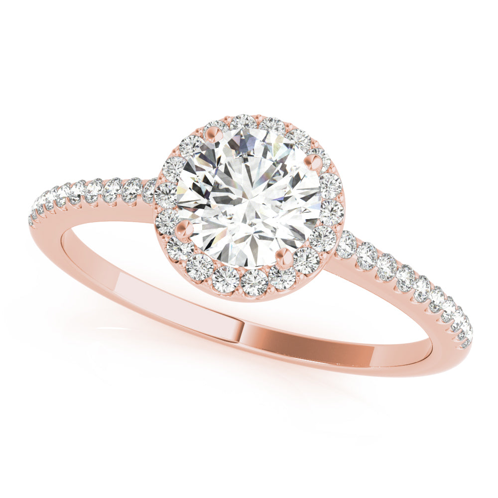 Round Halo Diamond Ring · 0.68 ct tw