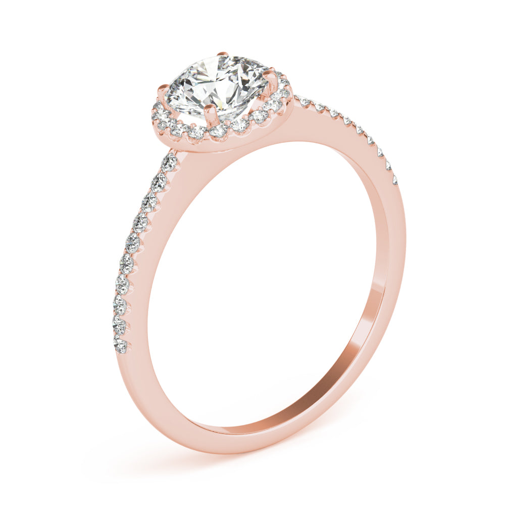 Round Halo Diamond Ring · 0.68 ct tw