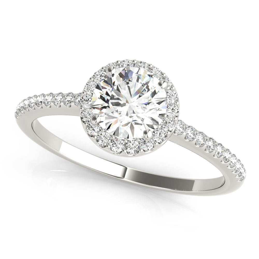 Round Halo Diamond Ring · 0.68 ct tw