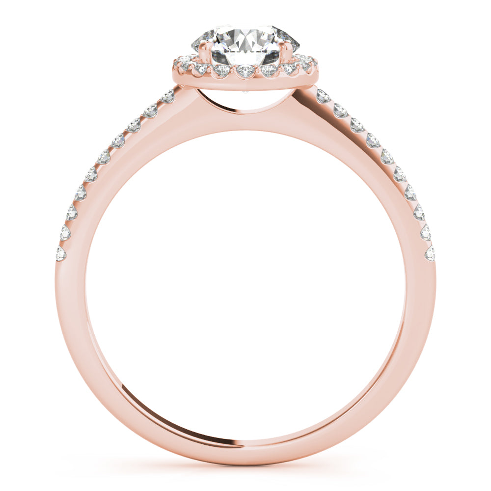 Round Halo Diamond Ring · 0.68 ct tw