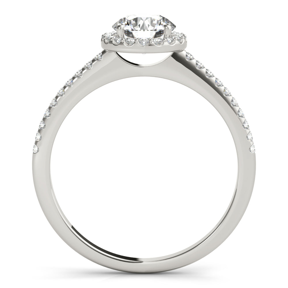 Round Halo Diamond Ring · 0.94 ct tw