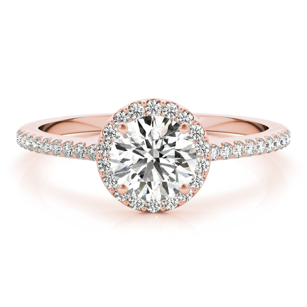 Round Halo Diamond Ring · 0.68 ct tw