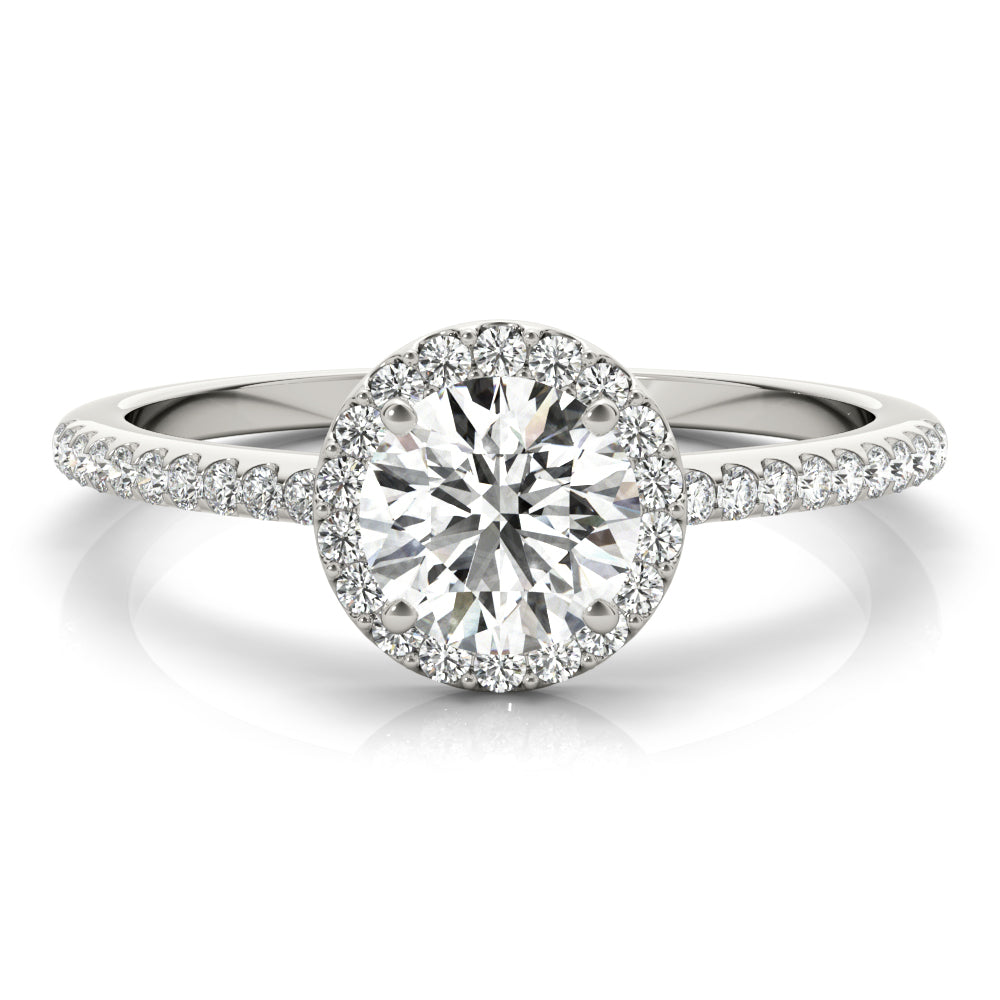Round Halo Diamond Ring · 0.68 ct tw