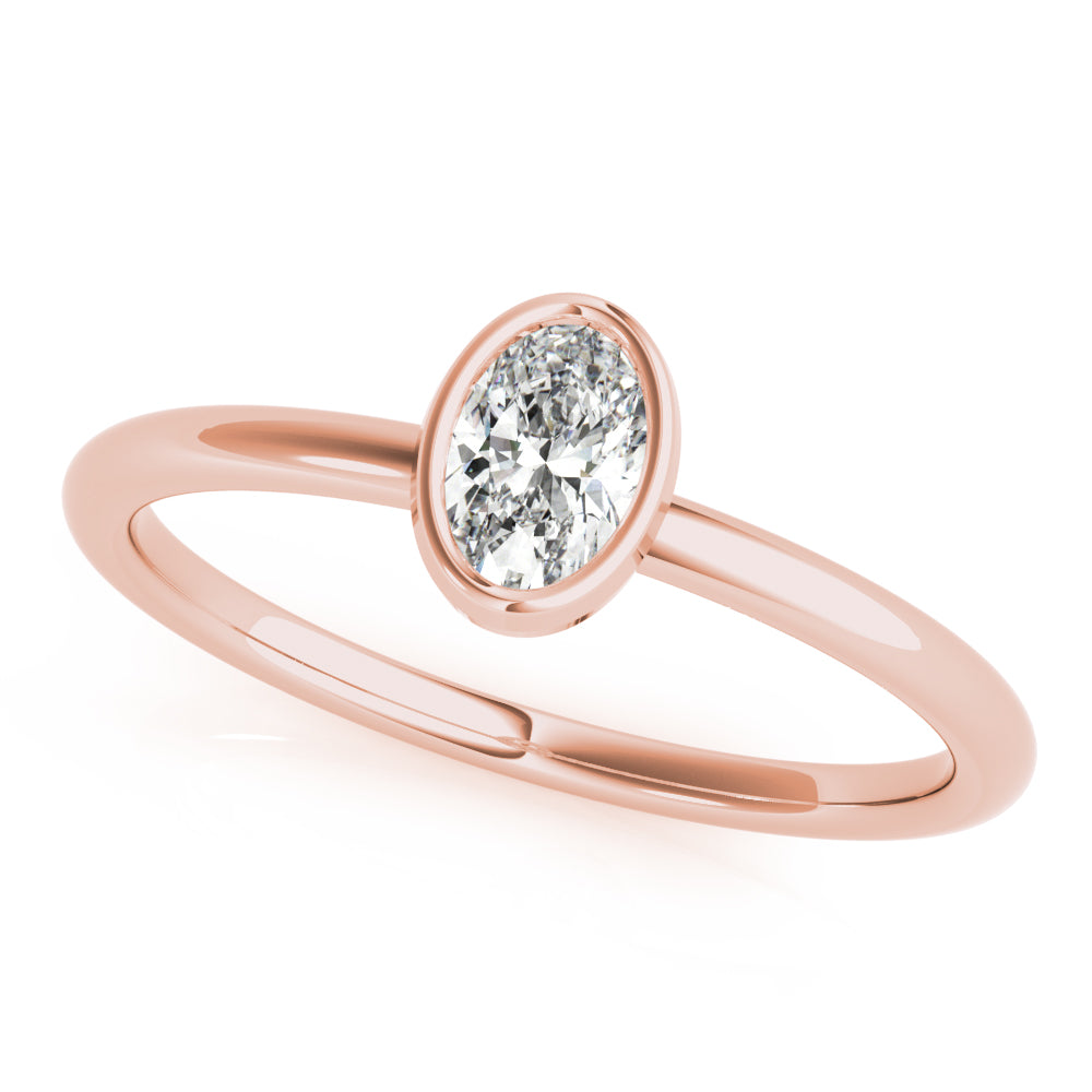 Oval Stackable Diamond Solitaire Fashion Ring · 0.25 ct tw