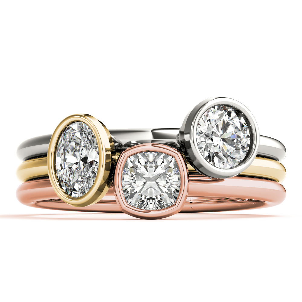 Cushion Stackable Diamond Solitaire Fashion Ring · 0.40 ct tw