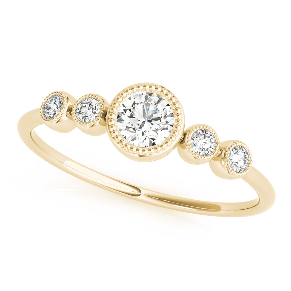 Round Five-Stone Center Diamond Fashion Ring · 0.32 ct tw