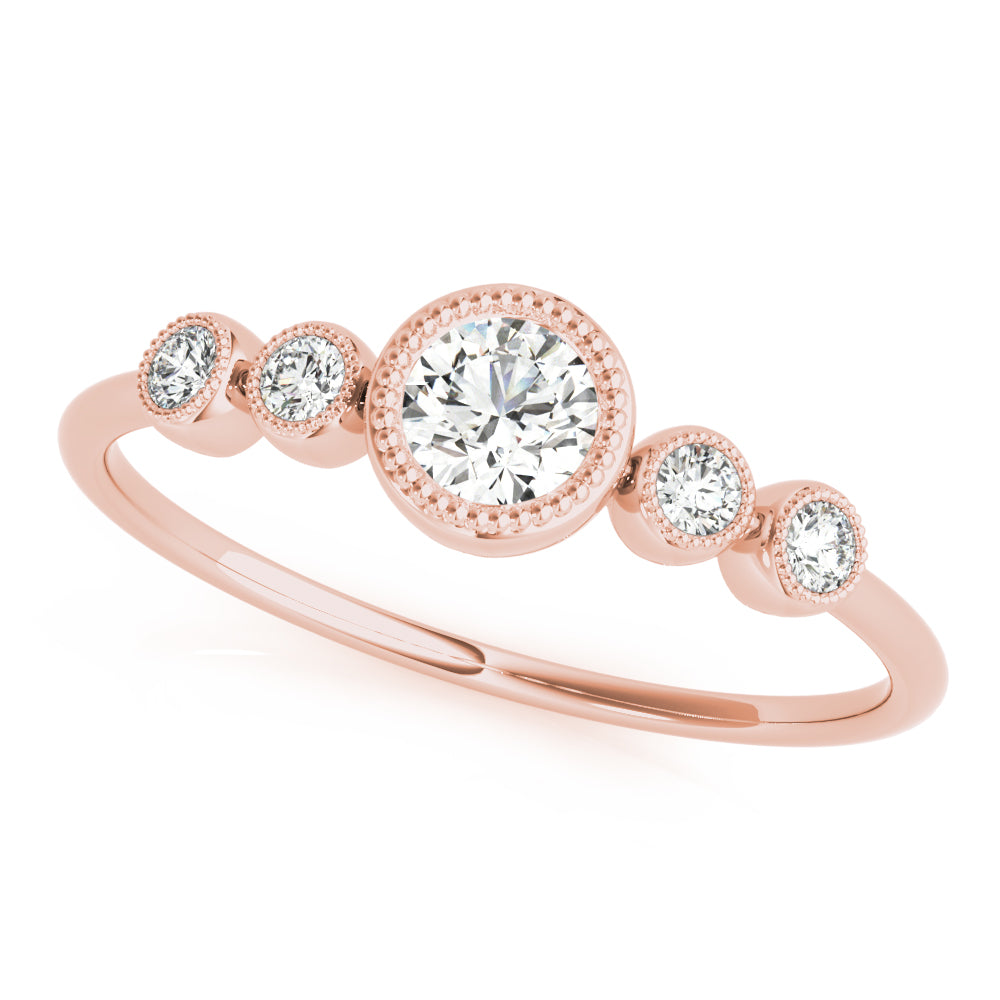 Round Five-Stone Center Diamond Fashion Ring · 0.32 ct tw