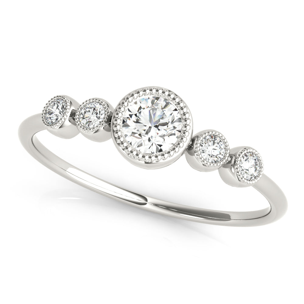 Round Five-Stone Center Diamond Fashion Ring · 0.32 ct tw
