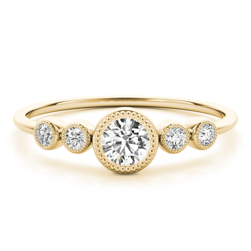 Round Five-Stone Center Diamond Fashion Ring · 0.32 ct tw