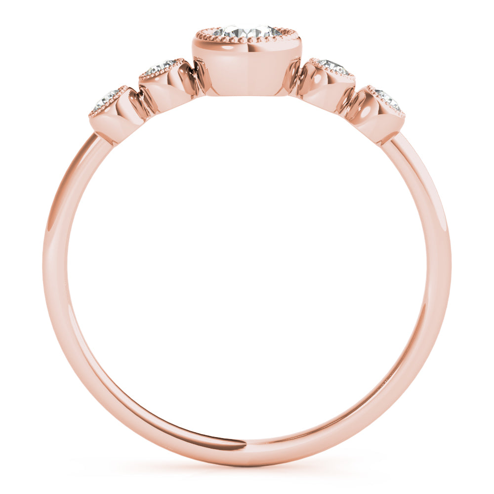 Round Five-Stone Center Diamond Fashion Ring · 0.32 ct tw
