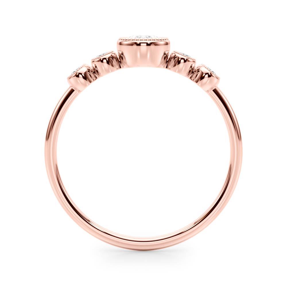 Round Five-Stone Center Diamond Fashion Ring · 0.32 ct tw