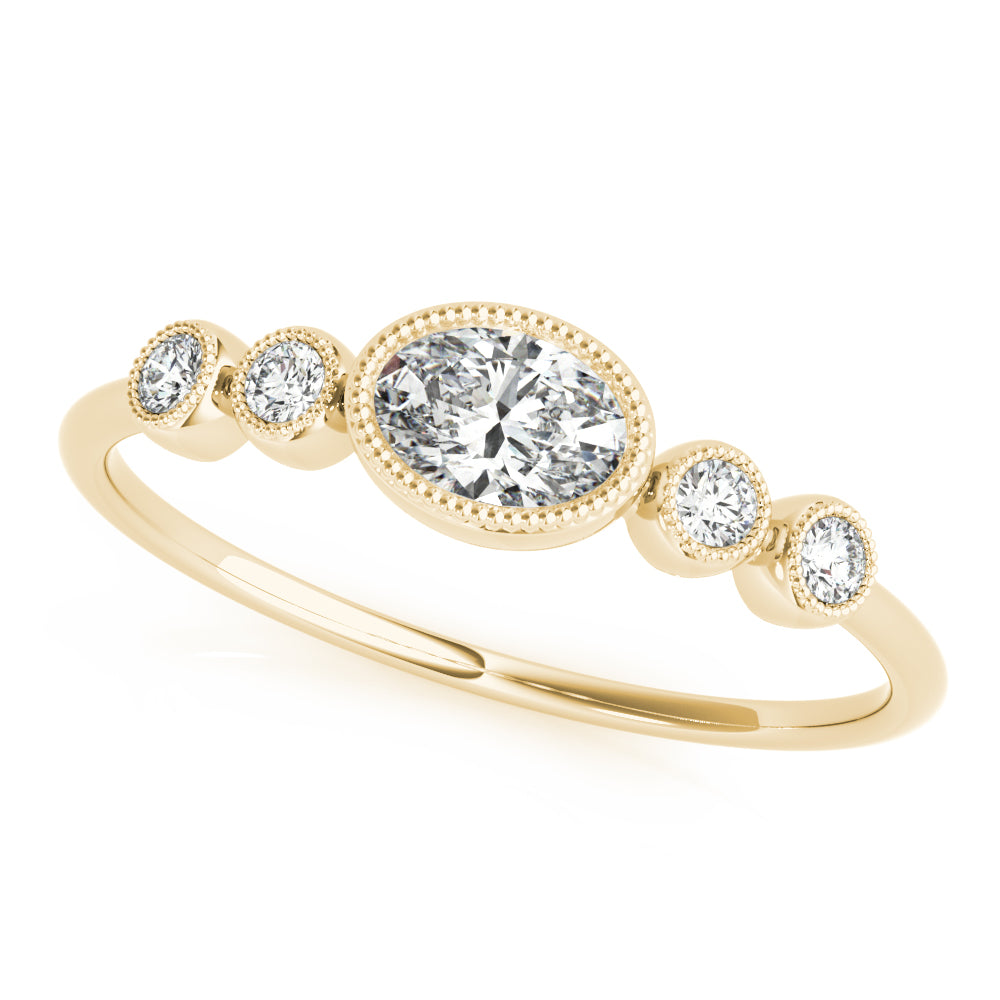 Oval Five-Stone Center Diamond Fashion Ring · 0.32 ct tw