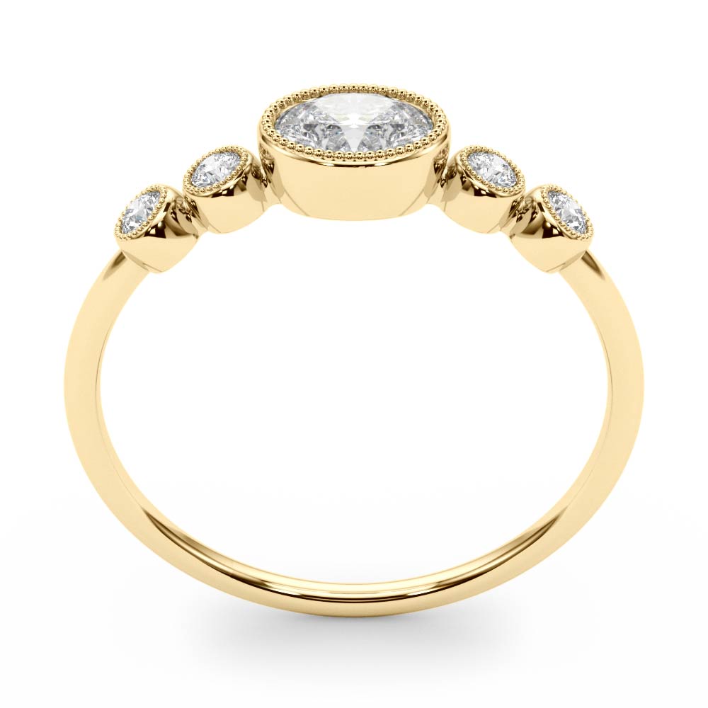 Oval Five-Stone Center Diamond Fashion Ring · 0.32 ct tw