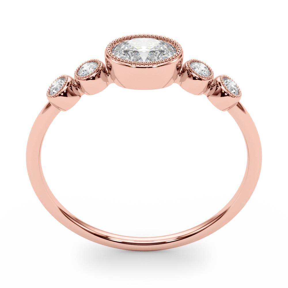 Oval Five-Stone Center Diamond Fashion Ring · 0.32 ct tw