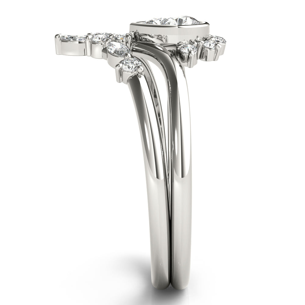 Pear Shape Center Diamond Fashion Ring · 0.45 ct tw
