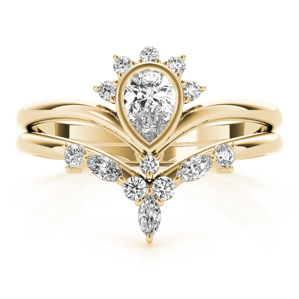 Pear Shape Center Diamond Fashion Ring · 0.45 ct tw