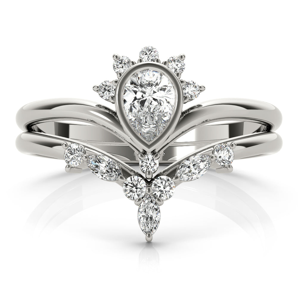 Pear Shape Center Diamond Fashion Ring · 0.45 ct tw