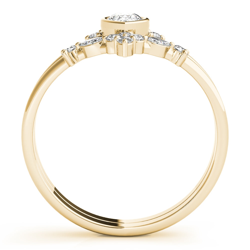 Pear Shape Center Diamond Fashion Ring · 0.45 ct tw