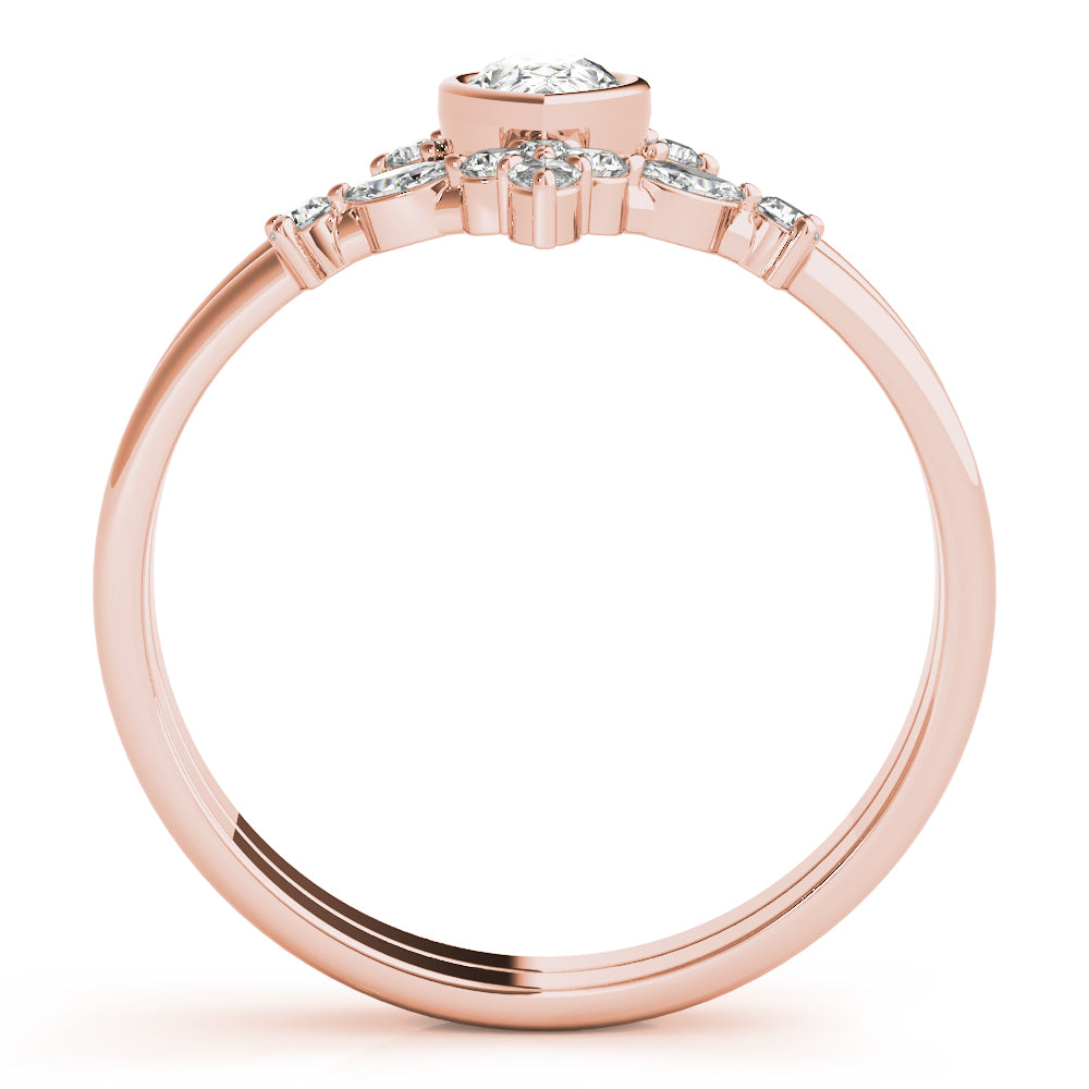 Pear Shape Center Diamond Fashion Ring · 0.45 ct tw