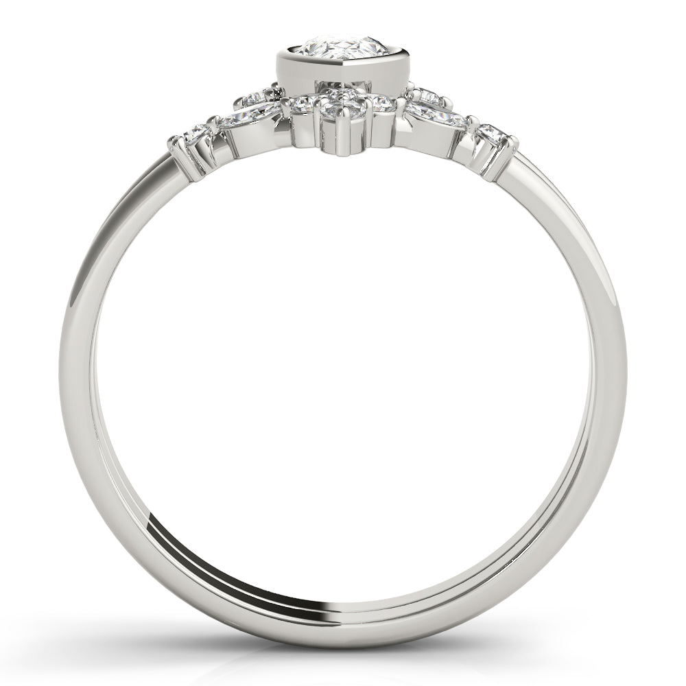 Pear Shape Center Diamond Fashion Ring · 0.45 ct tw