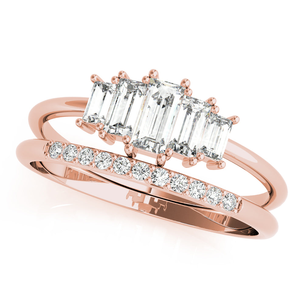 Baguette Round & Straight Diamond Fashion Ring · 0.68 ct tw
