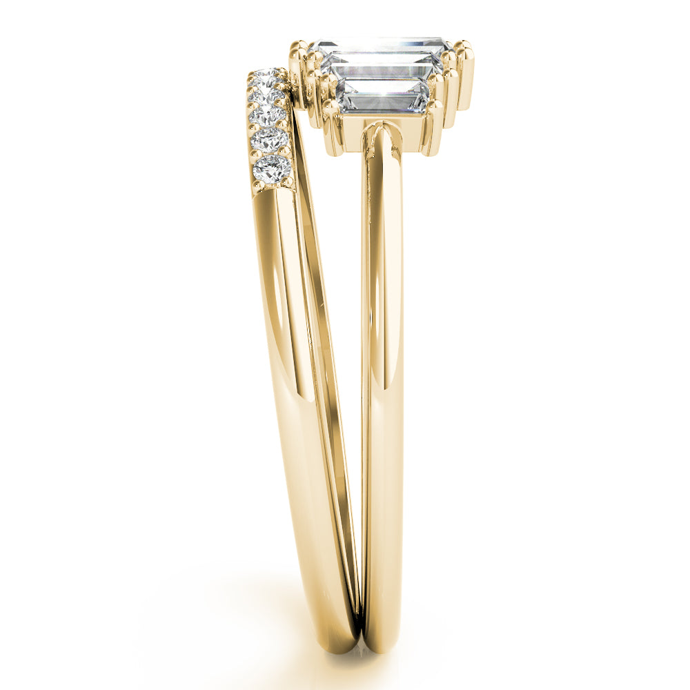 Baguette Round & Straight Diamond Fashion Ring · 0.68 ct tw