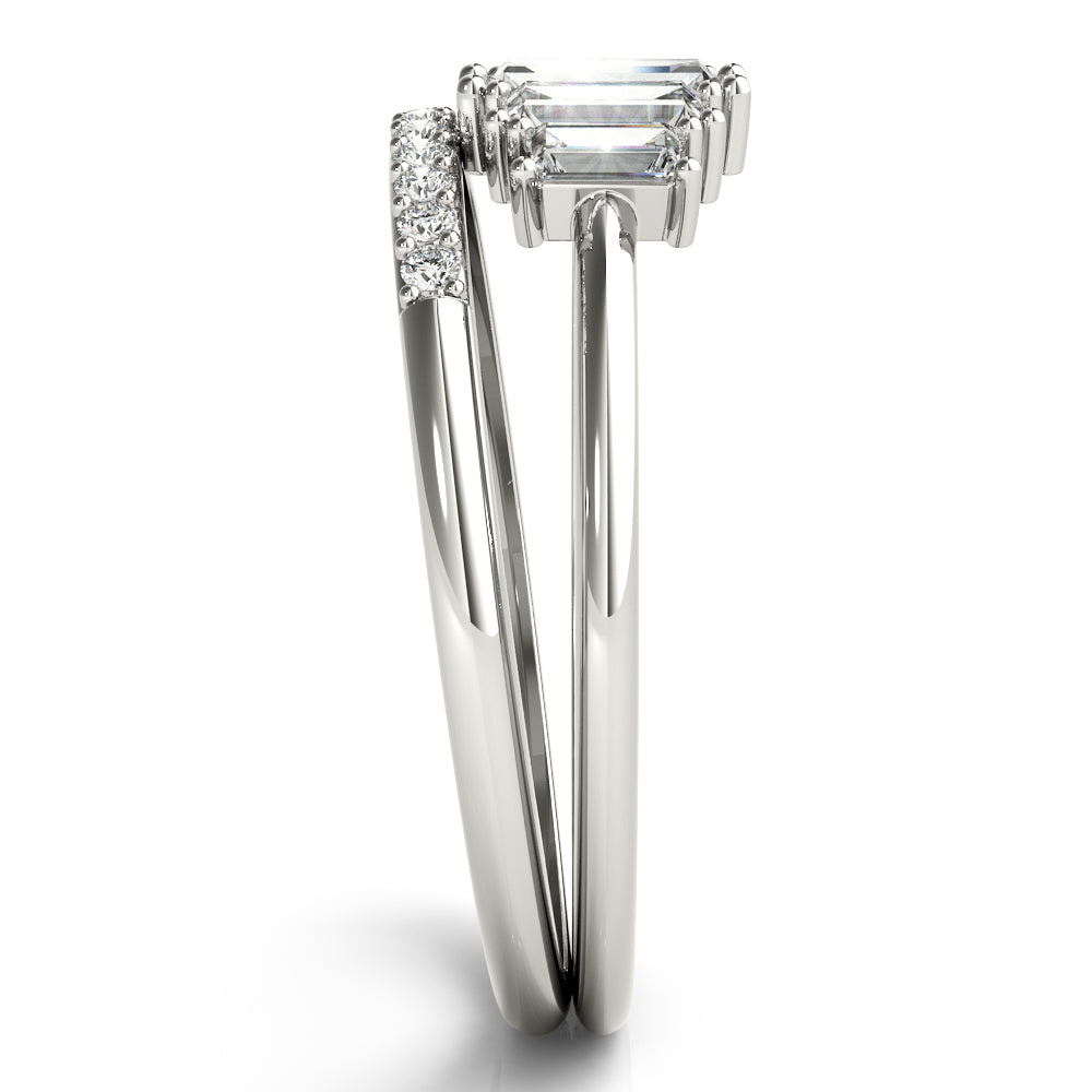 Baguette Round & Straight Diamond Fashion Ring · 0.68 ct tw