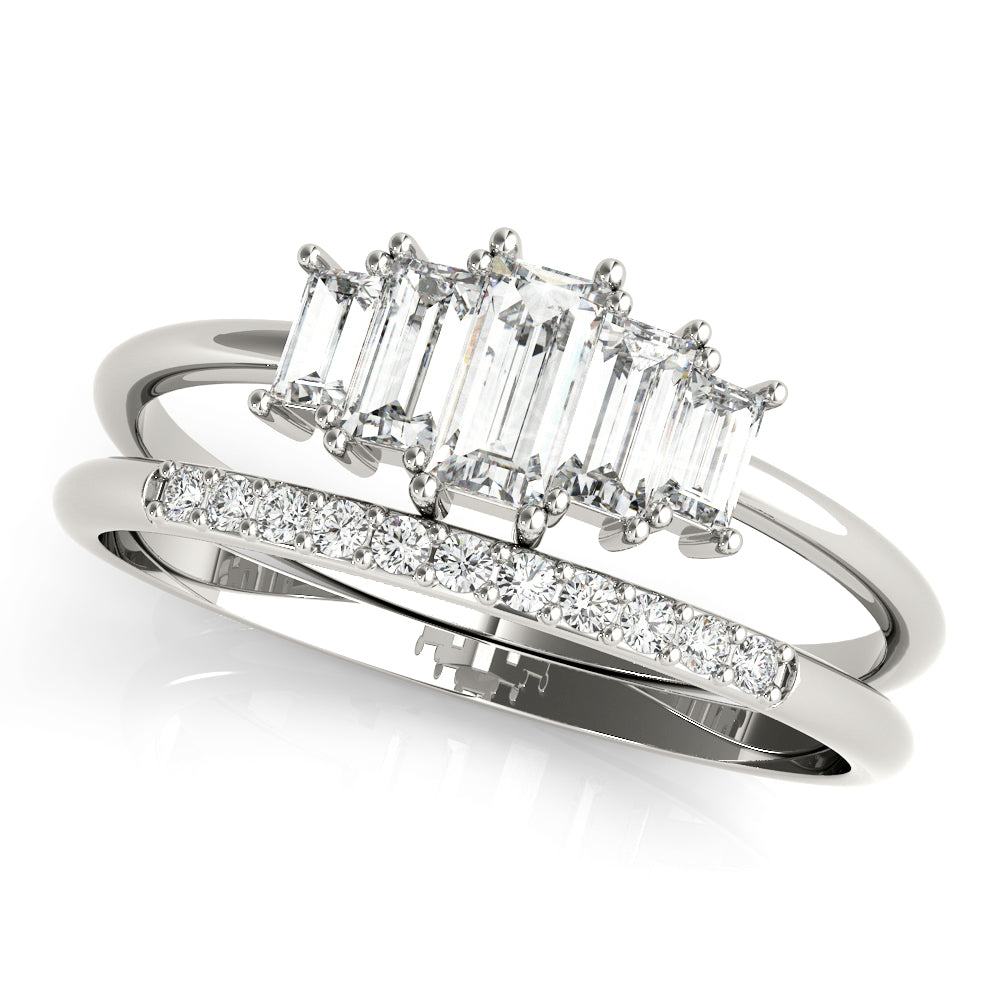 Baguette Round & Straight Diamond Fashion Ring · 0.68 ct tw