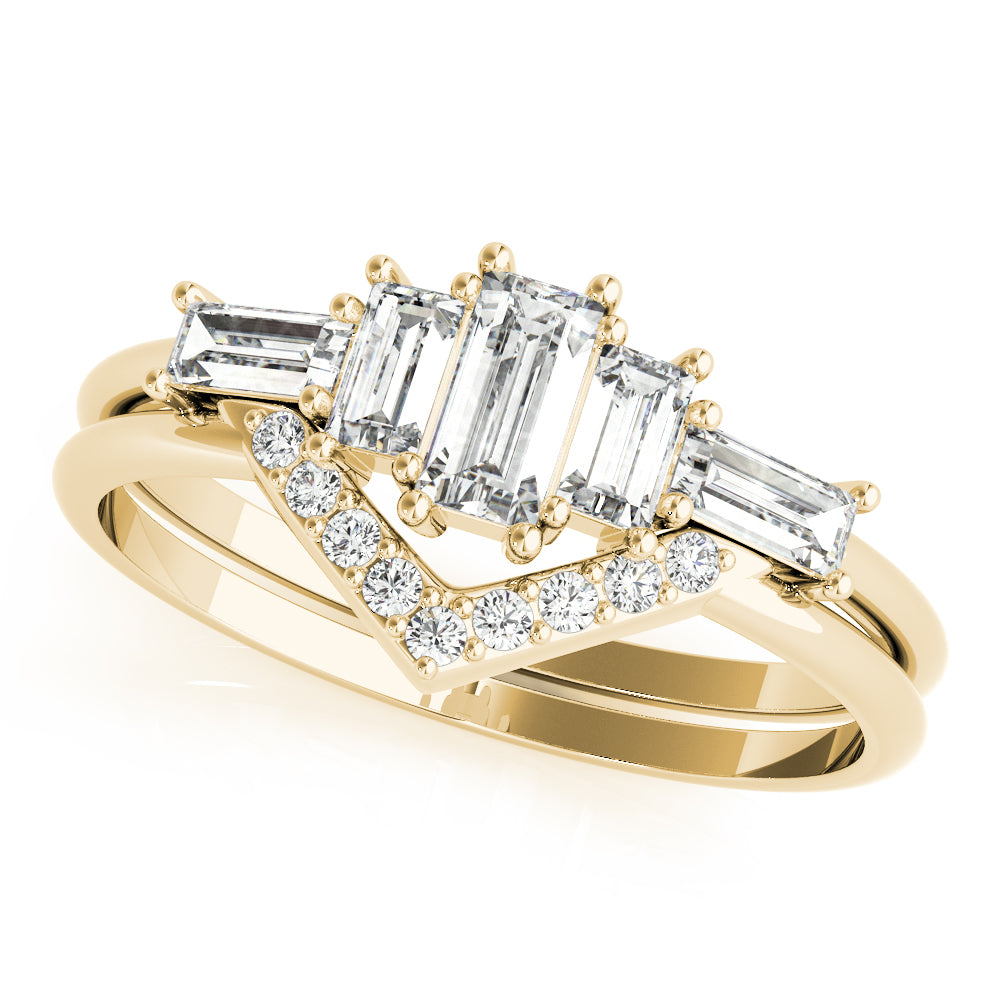Baguette Round & Straight Diamond Fashion Ring · 0.73 ct tw