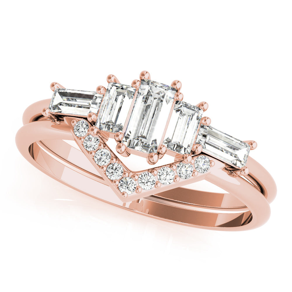 Baguette Round & Straight Diamond Fashion Ring · 0.73 ct tw