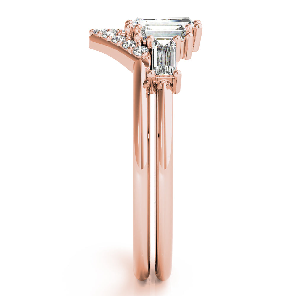Baguette Round & Straight Diamond Fashion Ring · 0.73 ct tw