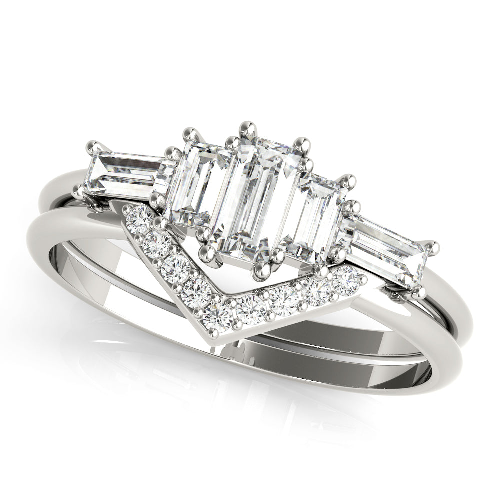 Baguette Round & Straight Diamond Fashion Ring · 0.73 ct tw