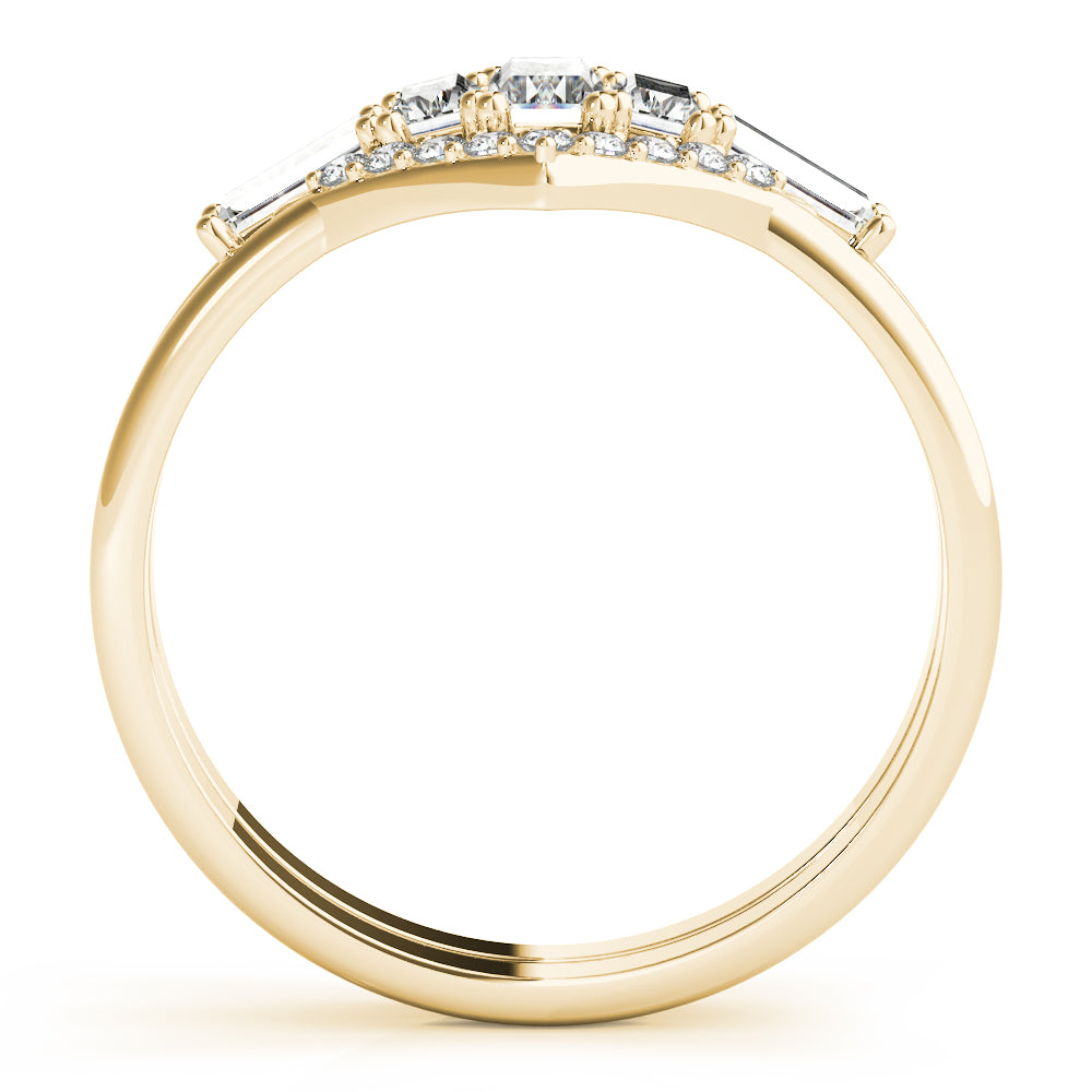 Baguette Round & Straight Diamond Fashion Ring · 0.73 ct tw