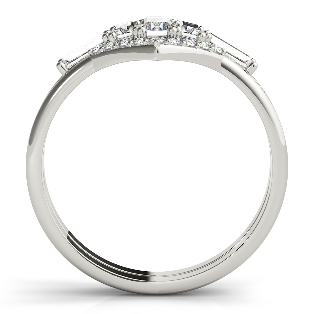 Baguette Round & Straight Diamond Fashion Ring · 0.73 ct tw