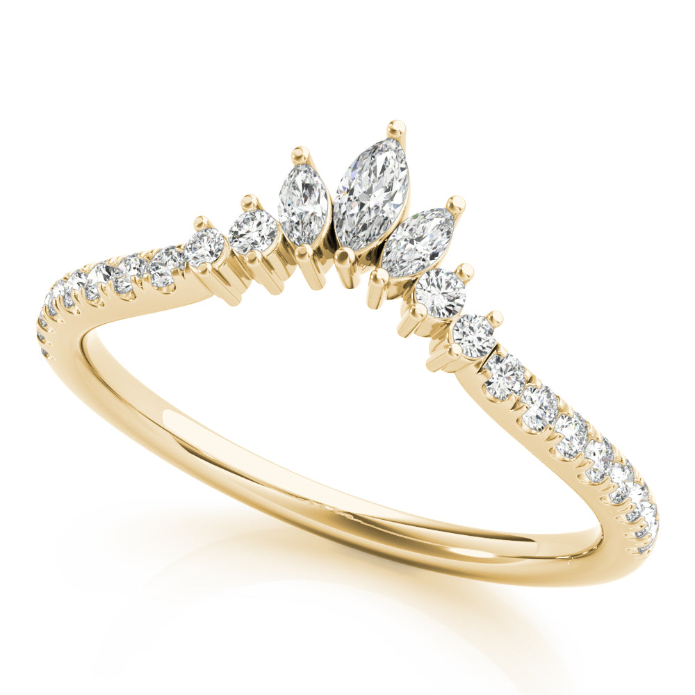 Round Marquise And Diamond Fashion Ring · 0.34 ct tw