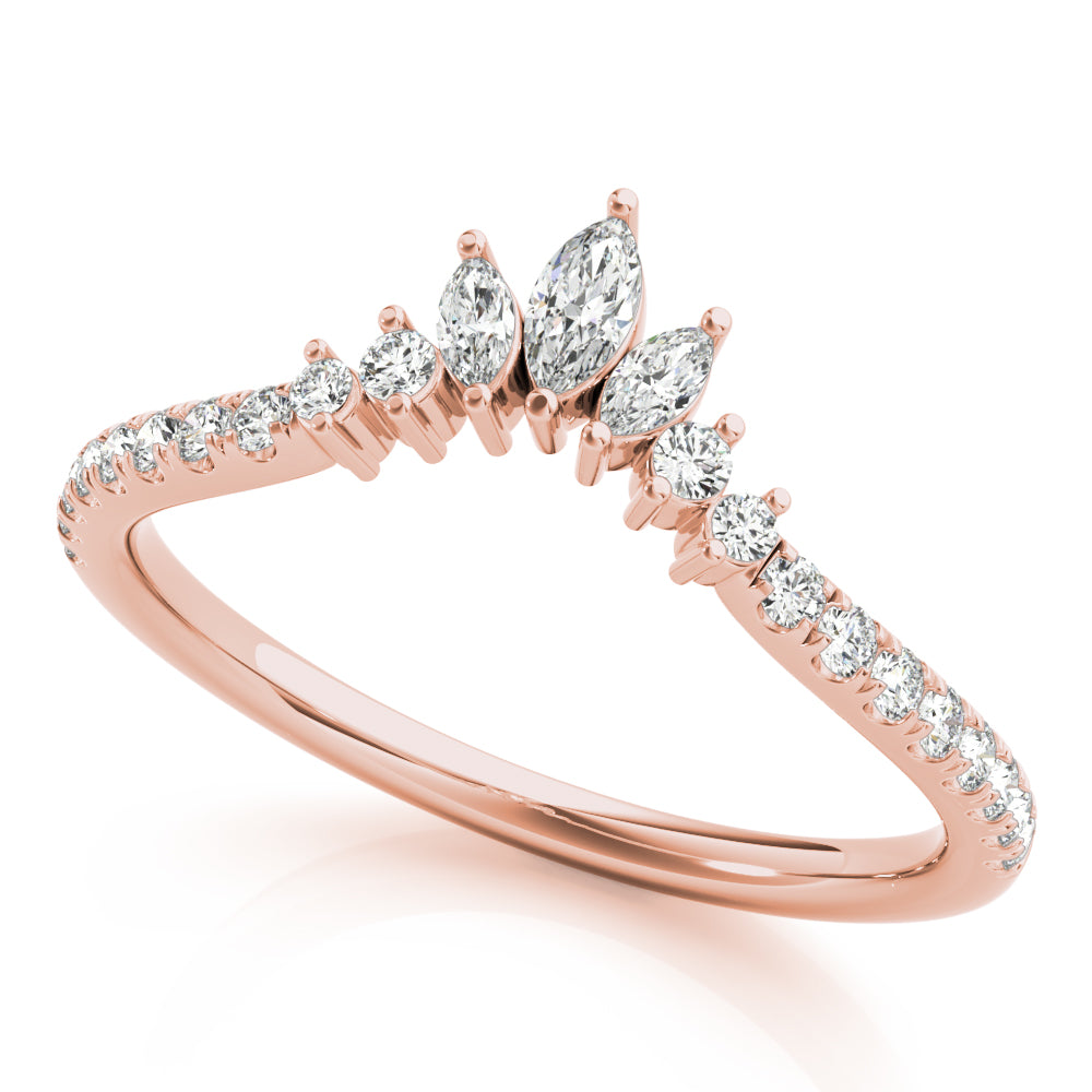 Round Marquise And Diamond Fashion Ring · 0.34 ct tw