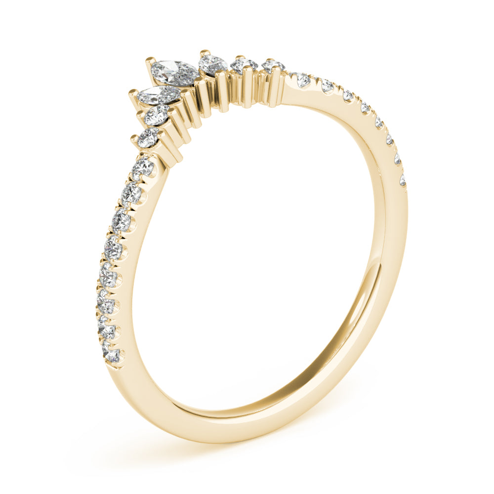 Round Marquise And Diamond Fashion Ring · 0.34 ct tw
