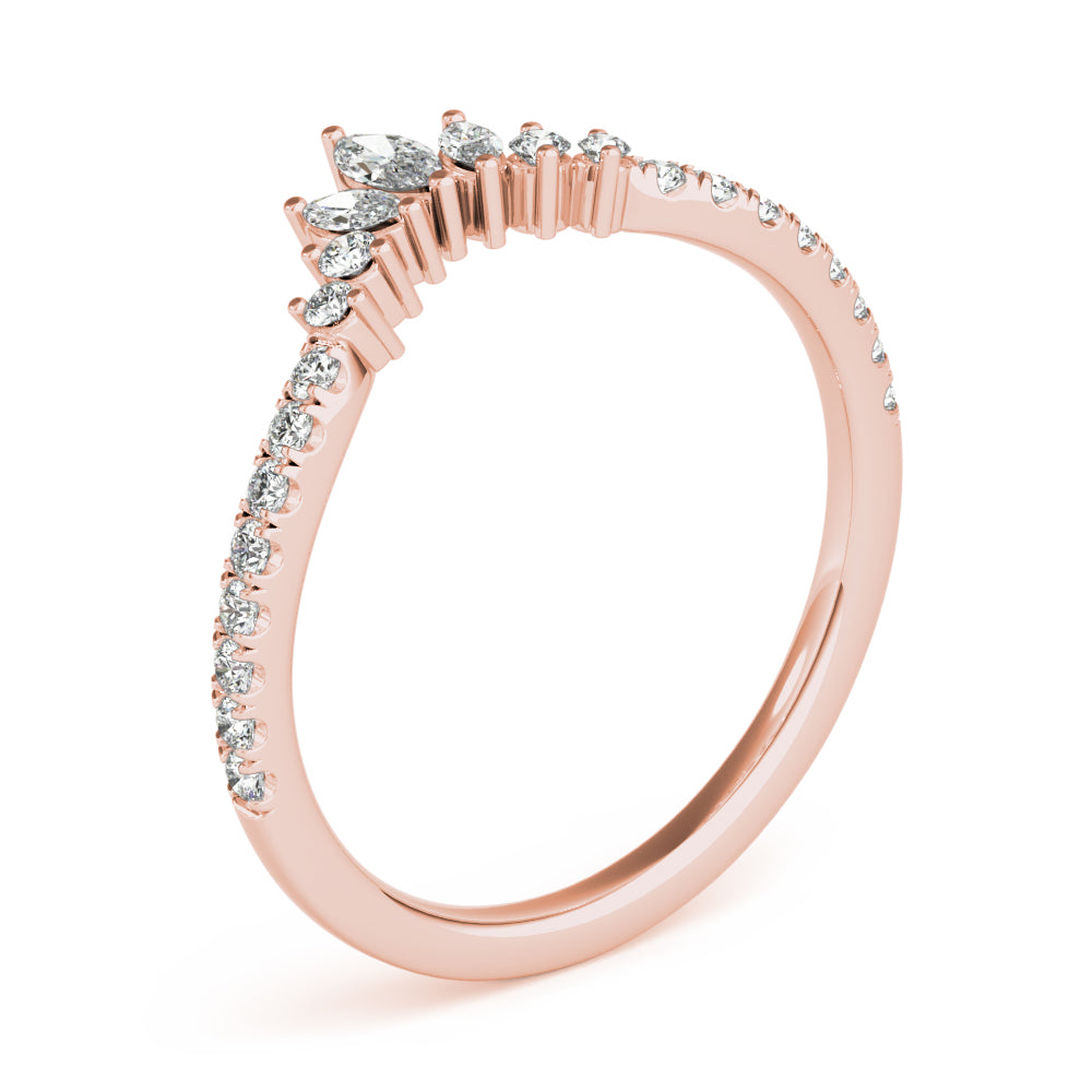 Round Marquise And Diamond Fashion Ring · 0.34 ct tw
