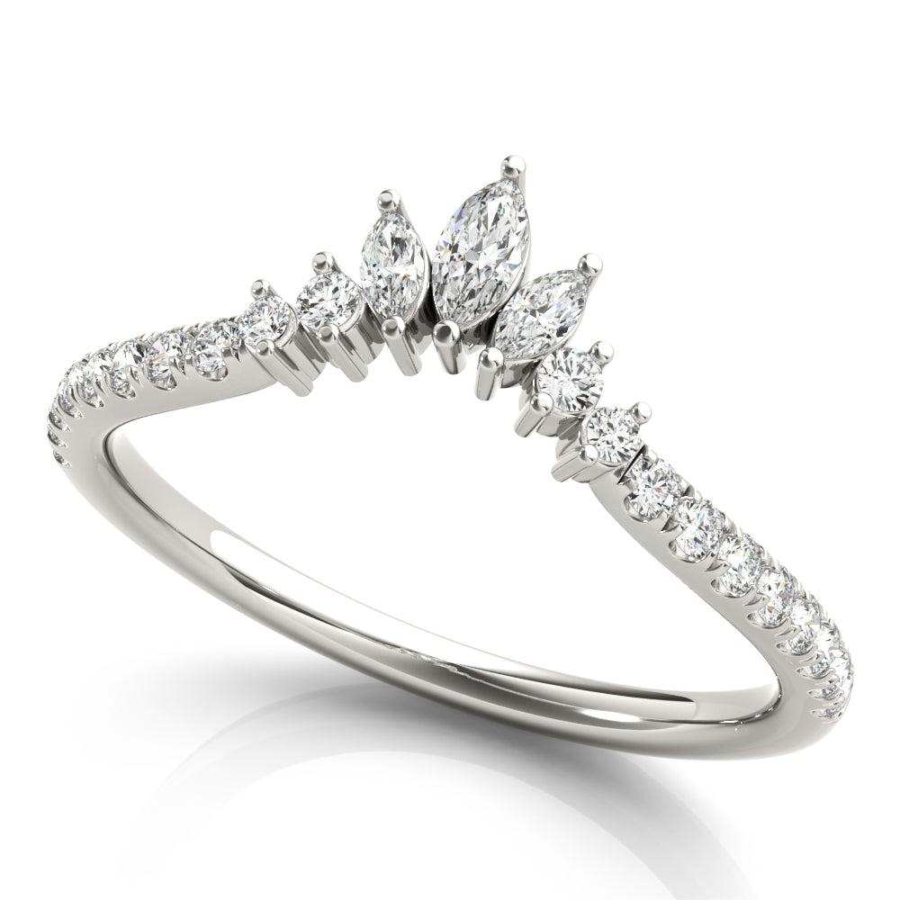 Round Marquise And Diamond Fashion Ring · 0.34 ct tw