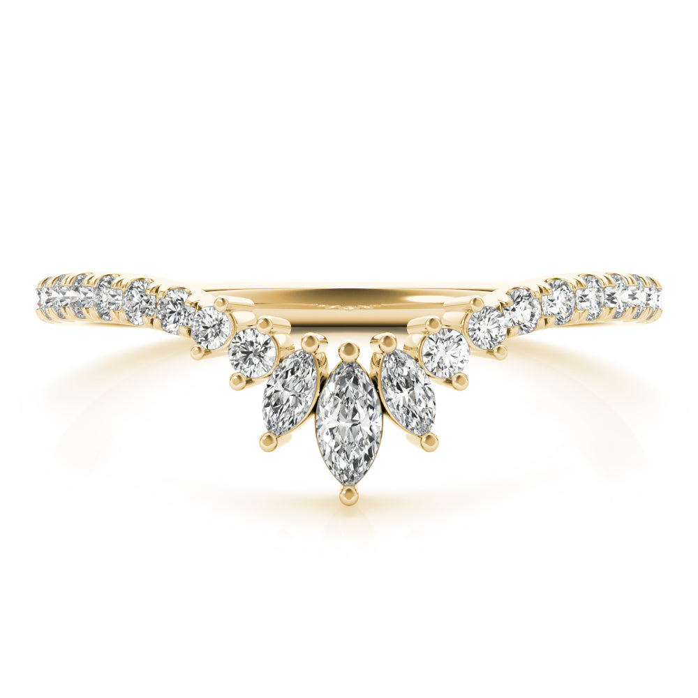 Round Marquise And Diamond Fashion Ring · 0.34 ct tw