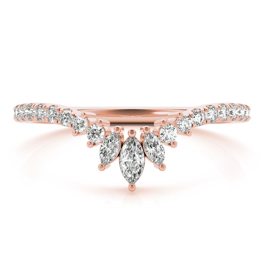 Round Marquise And Diamond Fashion Ring · 0.34 ct tw