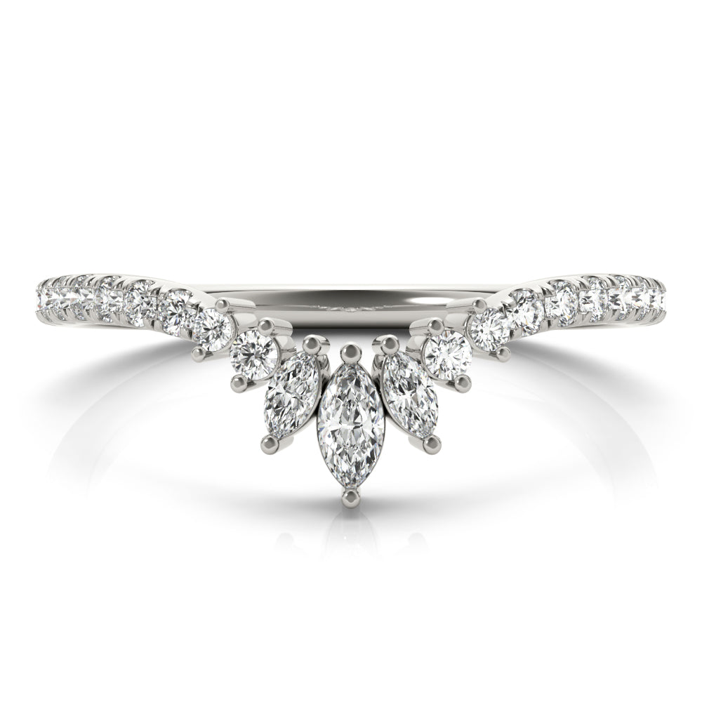 Round Marquise And Diamond Fashion Ring · 0.34 ct tw