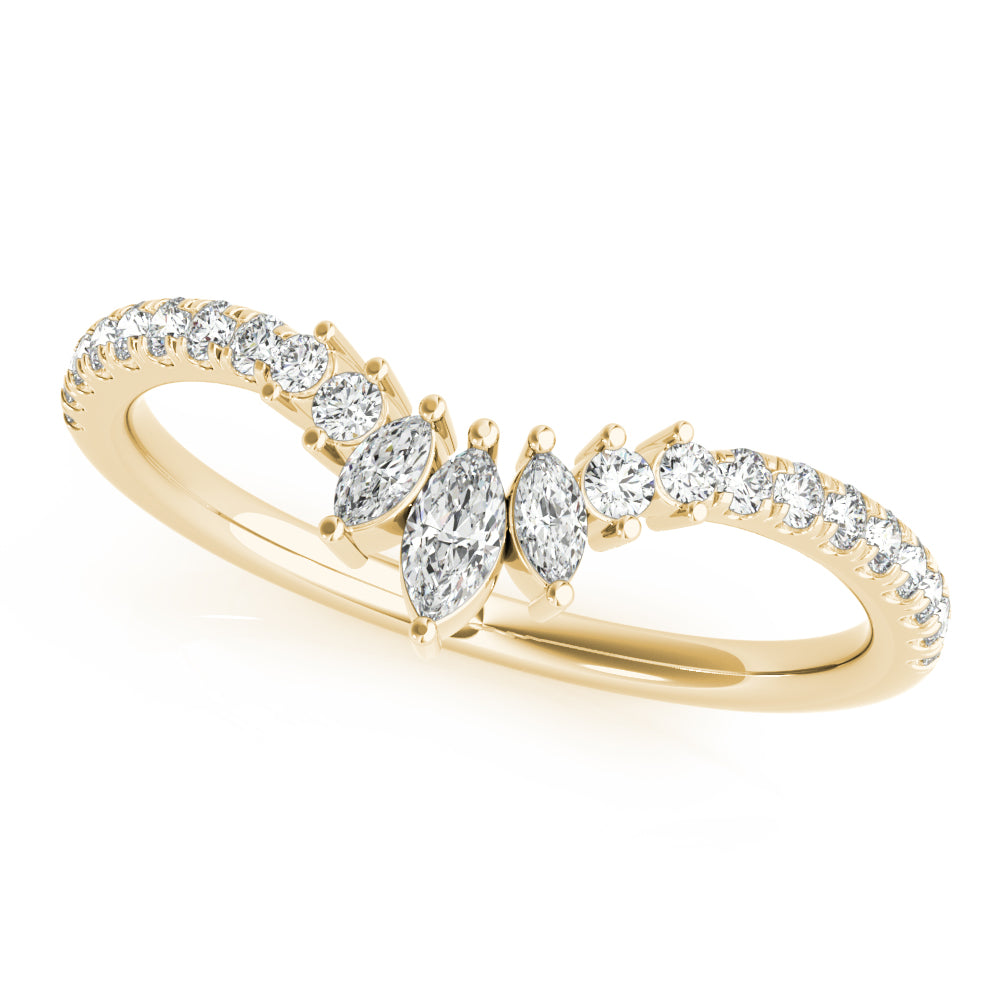Round Marquise And Diamond Fashion Ring · 0.34 ct tw