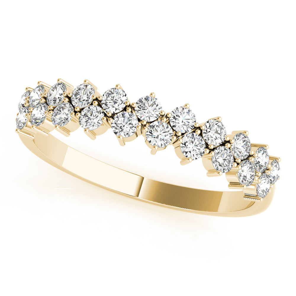 Round Two Row Diamond Band · 0.53 ct tw