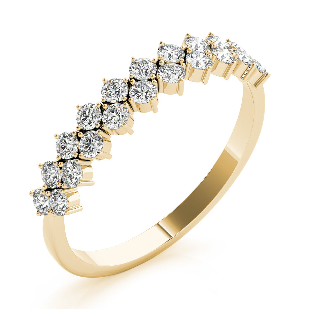 Round Two Row Diamond Band · 0.53 ct tw